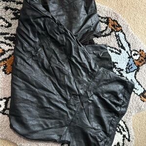 Black Faux Leather Women’s Dress